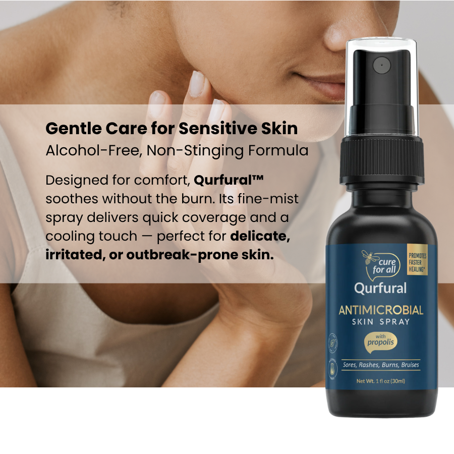 Qurfural™ Antimicrobial Skin Spray with Propolis & Hypochlorous Acid