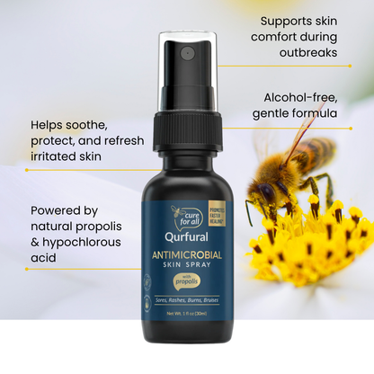 Qurfural™ Antimicrobial Skin Spray with Propolis &amp; Hypochlorous Acid